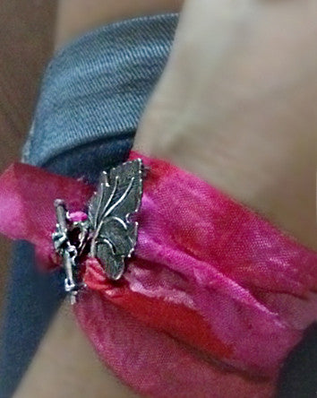 a swathe cufft™ in azalea & geranium | wristwear bracelet