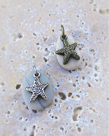 seashore / tropical tru.gigs™ charm | starfish with beach stone