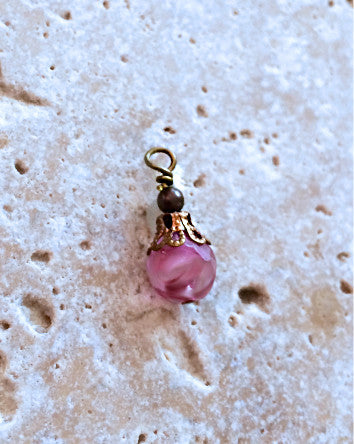 little luxuries tru.gigs™ charm | rose frosted swirl crystal