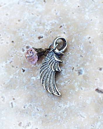 meditation / spiritual tru.gigs™ charm | angel wing w/ crystal