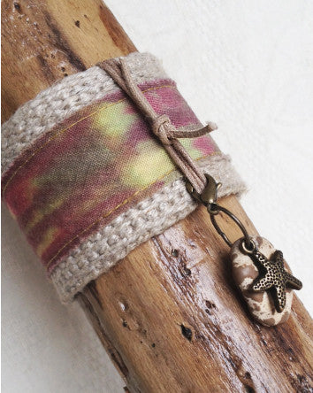 muted watercolors & hemp cufft™—feature | wristwear bracelet