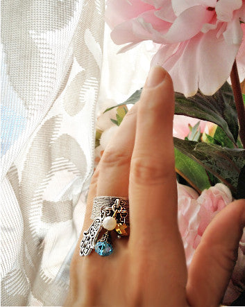 matte silver ring and hamsa | fashion accessories