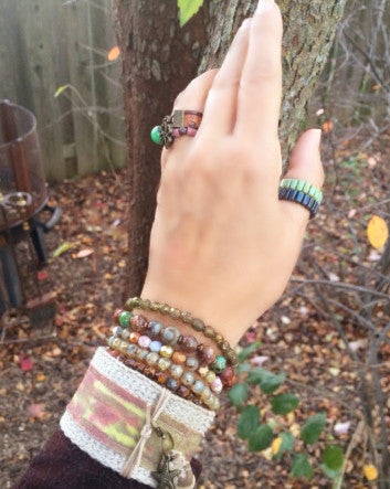 muted watercolors & hemp cufft™ | wristwear bracelet