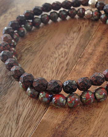 quaryd 6mm wristwear in slate & crimson marbled picasso