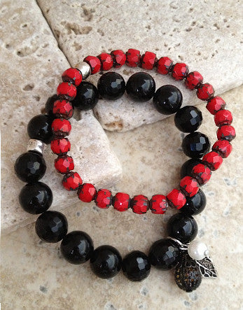 quaryd 6mm bracelet in renaissance red picasso