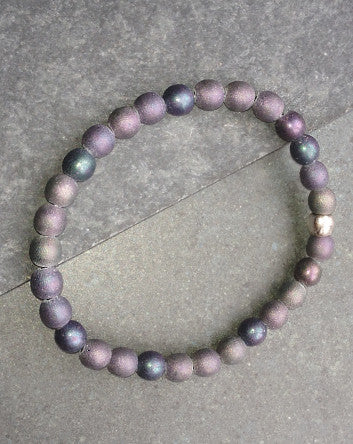 quaryd 6mm bracelet in matte iris purple slate