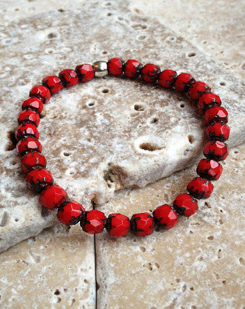 quaryd 6mm bracelet in renaissance red picasso